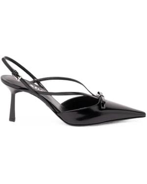 Prada Bow-Detail Slingback Court Shoes - Black