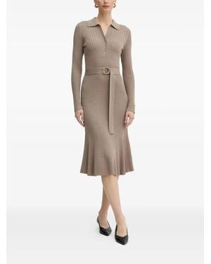 MARCIANO BY GUESS Ribbed Belted Midi Dress - Natural