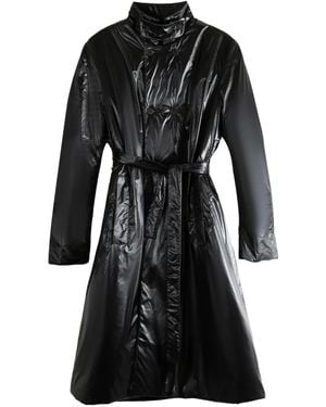 SAPIO Ripstop Belted Coat - Black