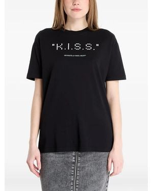 Off-White c/o Virgil Abloh Kiss Quote T-Shirt - Black
