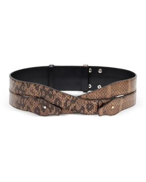 Jacquemus Snake-Effect Wrap-Around Belt - Grey