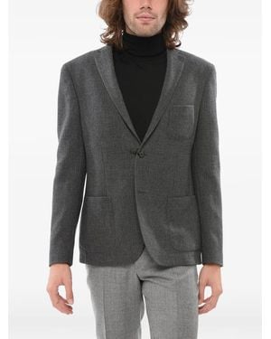 Corneliani Buttoned Single-Breasted Blazer - Grey