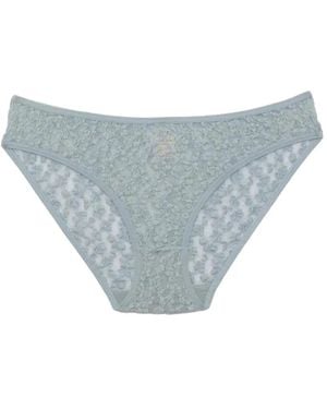 Baserange Musial Lace-Textured Briefs - Blue