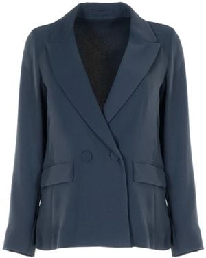 iBlues Zannata Double-Breasted Blazer - Blue