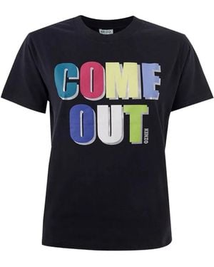 KENZO T-Shirt Imprimé À Manches Courtes - Blue