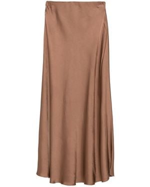 Daniele Fiesoli Satijnen Rok - Bruin