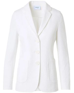 Akris Punto Single-Breasted Textured Blazer - White