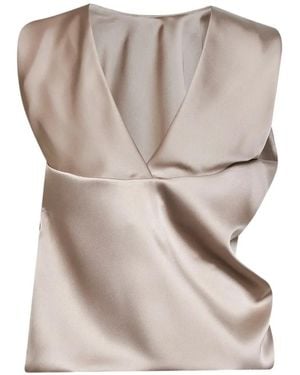 Blanca Vita Haut Drapé À Design Asymétrique - Grey
