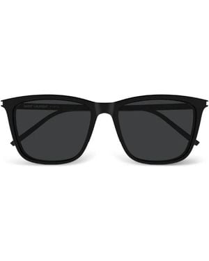 Saint Laurent Zonnebril Met Rechthoekig Montuur - Zwart