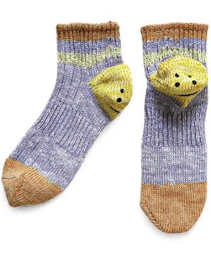 Kapital Ivy Smile Socks - Blue