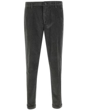 Re-hash Corduroy Turn-Up Hem Trousers - Grey