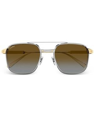 Cartier Rectangle Bar Sunglasses - Green