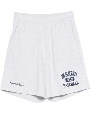 Sporty & Rich X New York Yankees Knee-Length Shorts - White