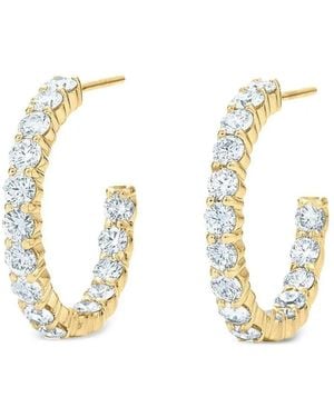 Kwiat Boucles D'Oreilles Serties De Diamants - Metallic