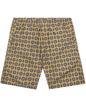 Needles Patterned Drawstring Swim Shorts - White