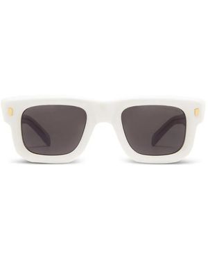 Cutler and Gross Square-Frame Sunglasses - White