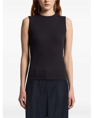 Peserico Ribbed-Knit Vest - Black