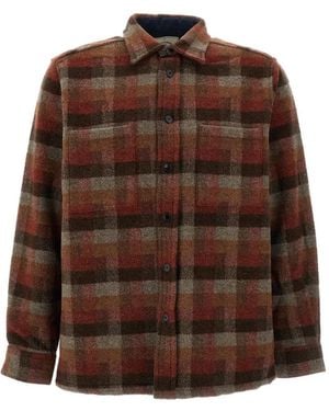 Portuguese Flannel Agripa Check-Pattern Jacket - Brown