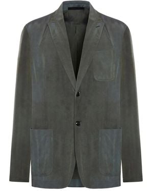 Giorgio Armani Blazer À Simple Boutonnage - Gris
