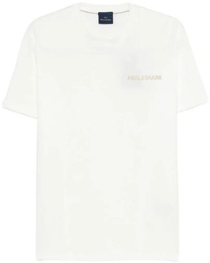 Paul & Shark Logo-Embroidered T-Shirt - White