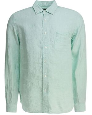 Beams Plus Textured Linen Shirt - Green