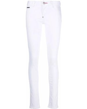 Philipp Plein Super High-Waist Skinny Jeans - White
