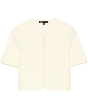 Maje Patterned Jacket - Natural