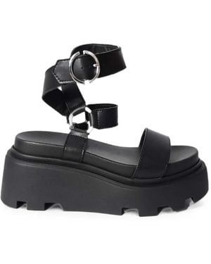 Altercore Marilla Buckle-Fastening Platform Sandals - Black