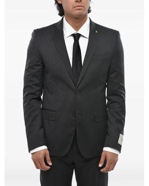Corneliani Single-Breasted Virgin-Wool Suit - Black