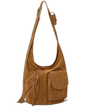 Ba&sh You You Suede Shoulder Bag - Brown