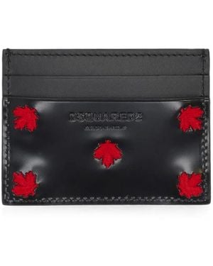 DSquared² Logo-Debossed Wallet - Rojo