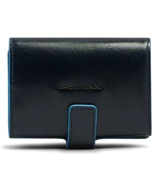 Piquadro Kartenetui Mit Logo-Prägung - Blau