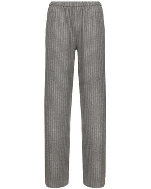 DRYKORN Consider Pinstripe-Pattern Elasticated-Waistband Pants - Gray
