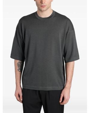 Barena T-Shirt Oversize À Col Rond - Gris
