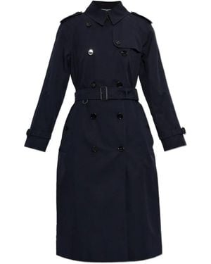Burberry Waterloo Double-Breasted Trench Coat - Blue