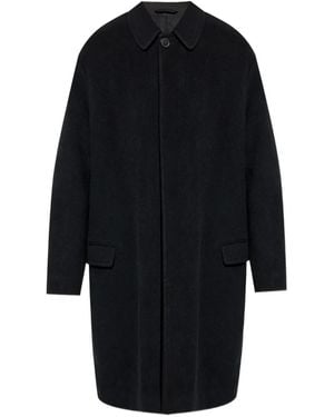 Isabel Marant Collared Button-Fastening Coat - Blue