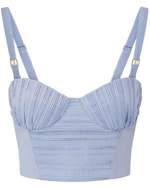 Elisabetta Franchi Haut À Rayures - Bleu