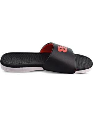 New Balance Pro Logo-Embossed Slides - Black