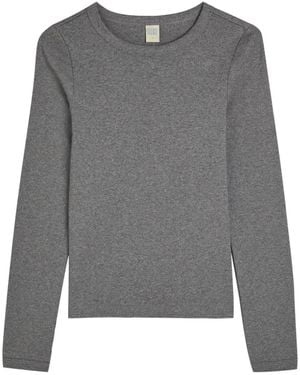 Flore Flore Camiseta con cuello redondo - Gris
