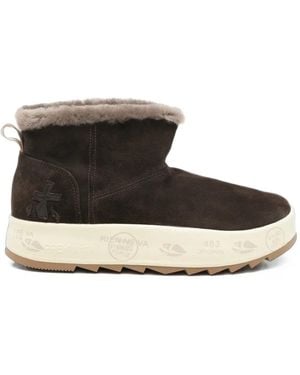 Premiata Shearling-Trim Newpuffd Boots - Black