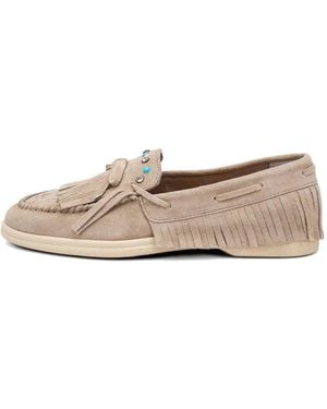 Frau Fringed-Detail Bead-Embellished Derby Shoes - White