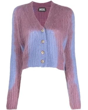 DIESEL M-Ilady Two-Toned Cardigan - Purple