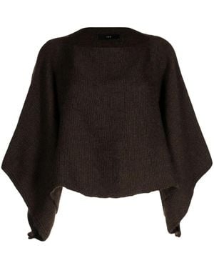Voz Top De Alpaca Con Cuello Redondo - Negro