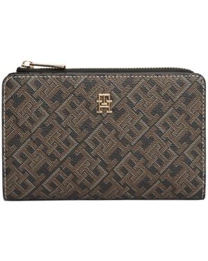 Tommy Hilfiger Monogram Zip Wallet - Grey