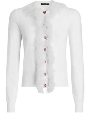 Dolce & Gabbana Cotton Cardigan - White