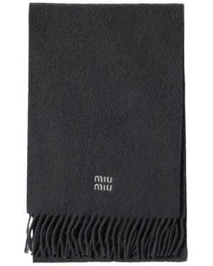Miu Miu Cashmere Scarf - Black
