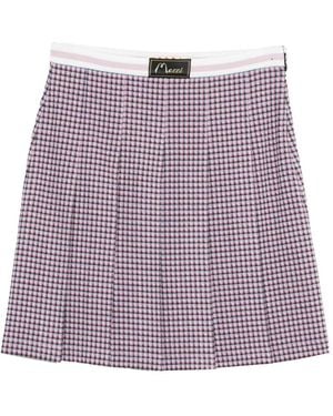 Marni Plaid Pleated Skirt - Purple