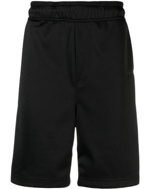 Lanvin Logo-embroidered Track Shorts - Black
