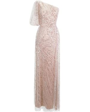 Gemy Maalouf Robe Ornée De Sequins À Une Épaule - Natural
