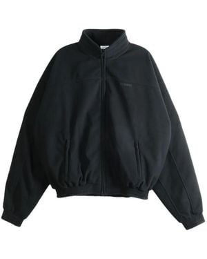 Vetements Logo-Embroidered Fleece Sweatshirt - Black